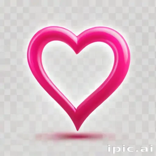 pink heart transparent