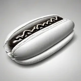 hot dog clipart black and white