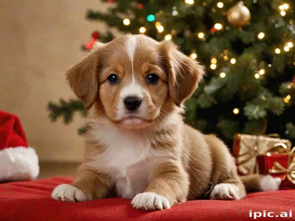 puppy christmas dog wallpaper