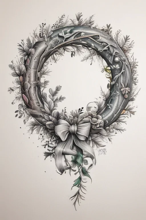 wreath drawing