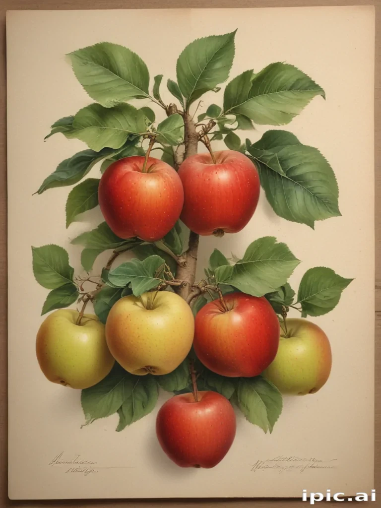 drawings of apples