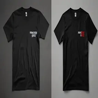 black t shirt mockup free