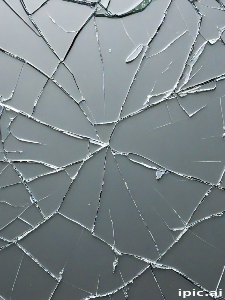 cracked glass transparent