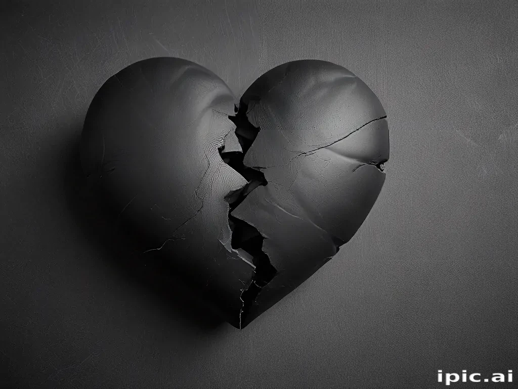 black broken heart
