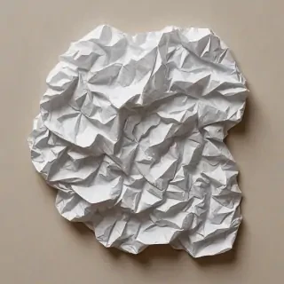 crumpled up paper