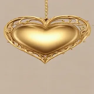 gold heart png