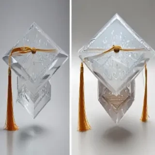 transparent graduation cap