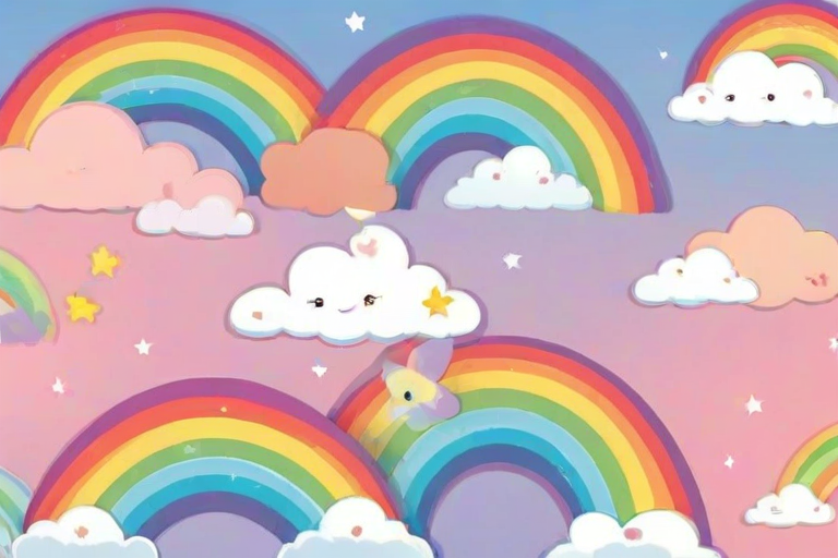 cute rainbow background