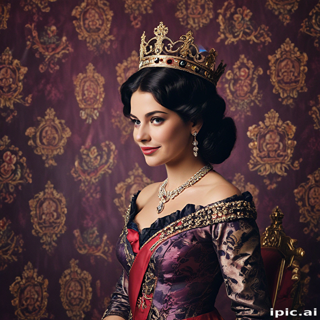 A Regal Portrait of a Elegant Woman Dressed in Royal Attire.
