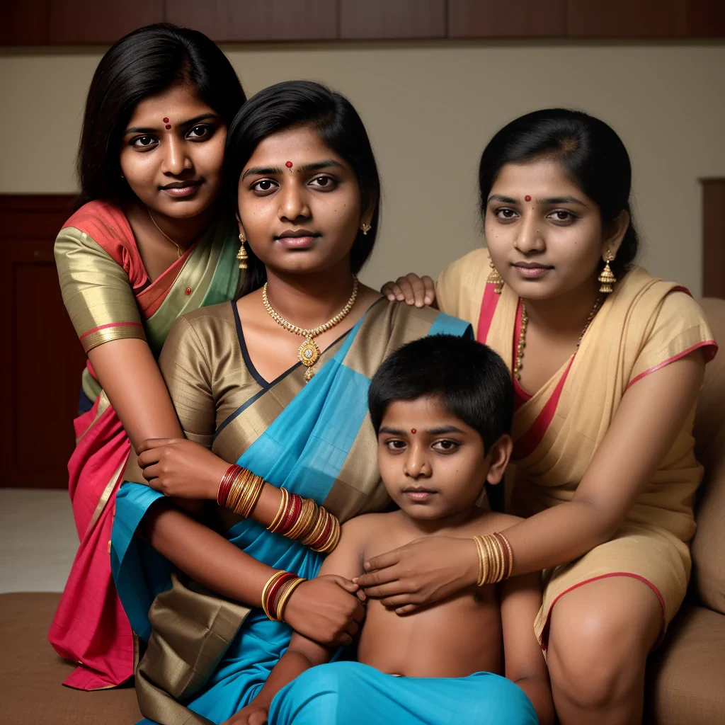 indian son with mom