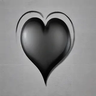 black heart transparent