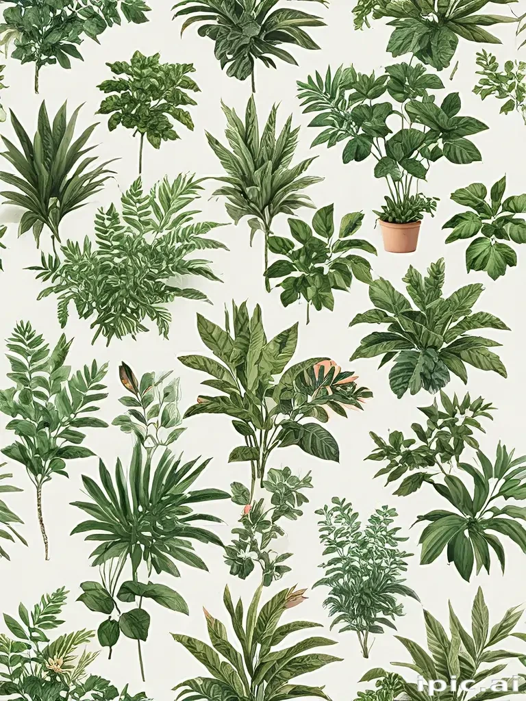 plants no background