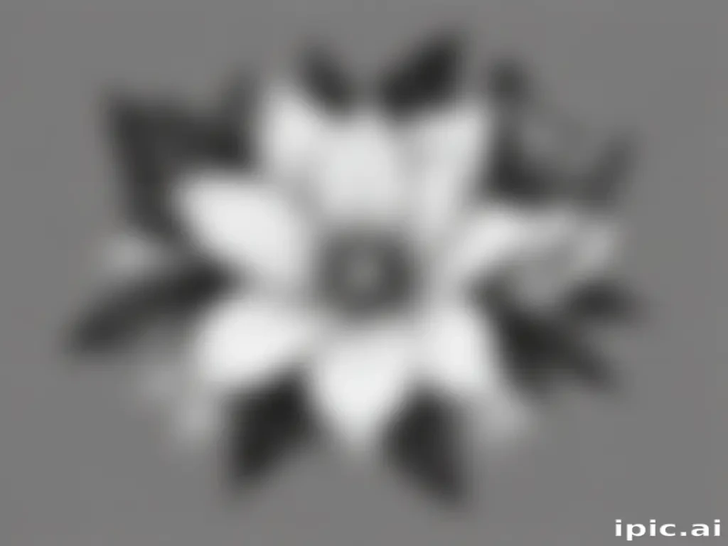 flower png black and white