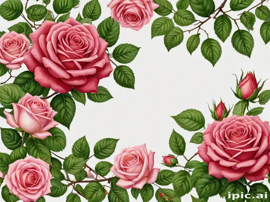 rose border png