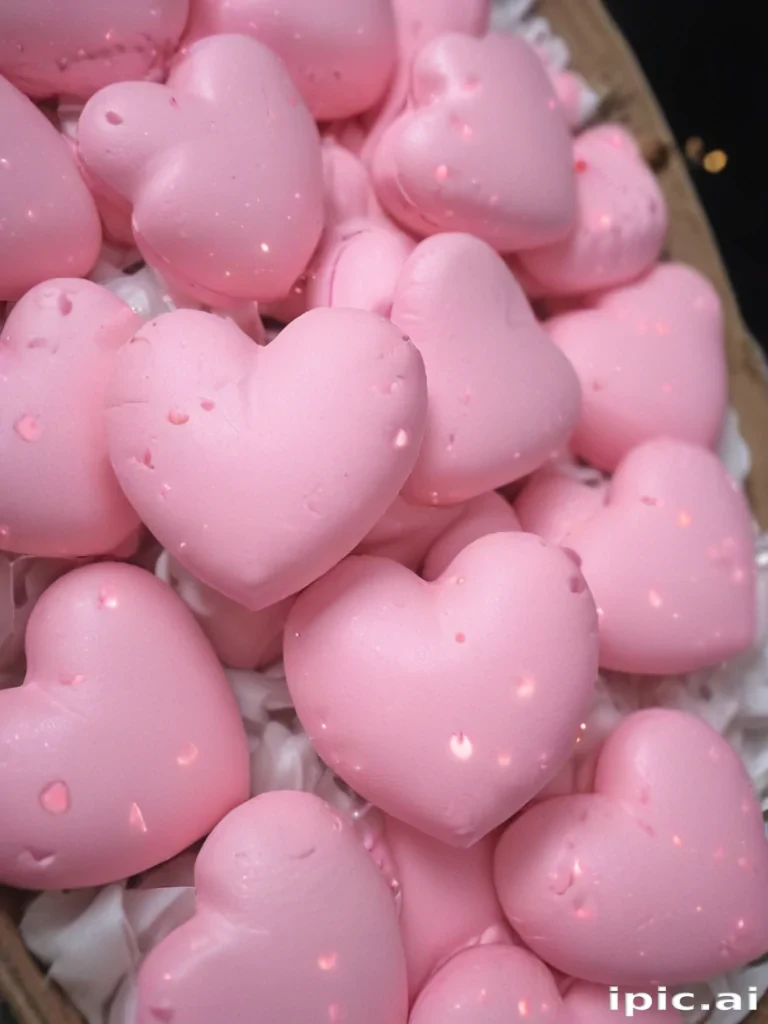 pink hearts aesthetic