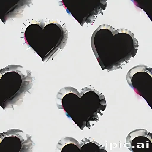 black heart transparent