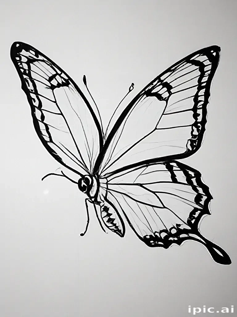 butterfly drawing outline