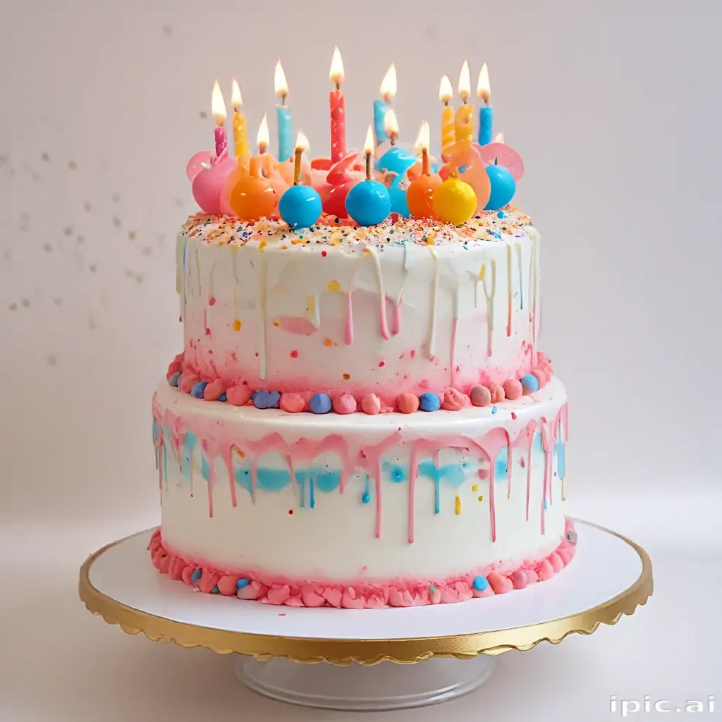 transparent birthday cake