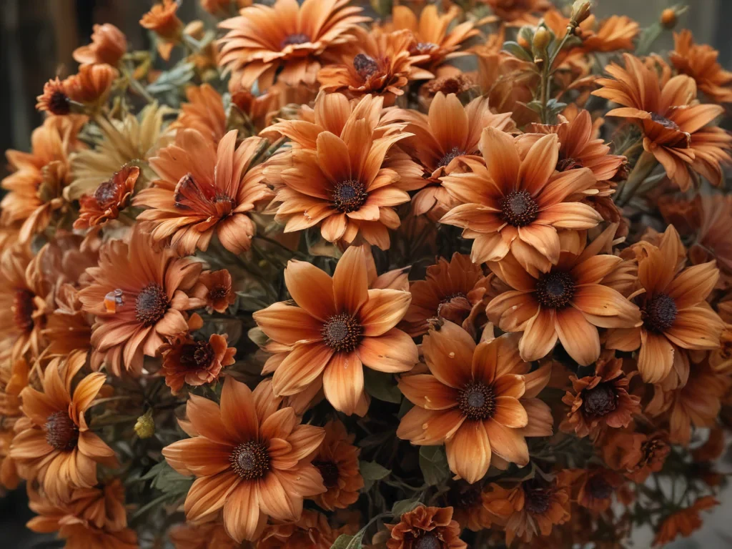 aesthetic brown flowers