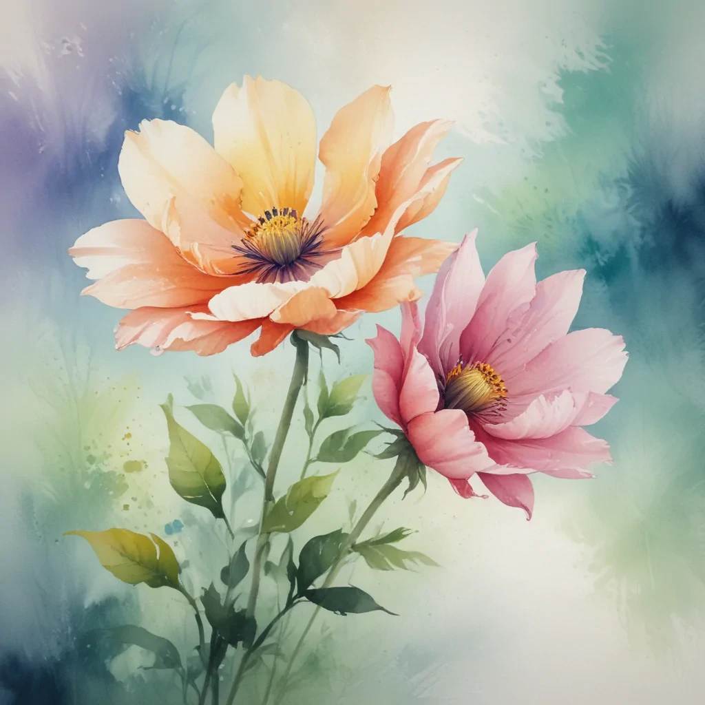 flower watercolor background