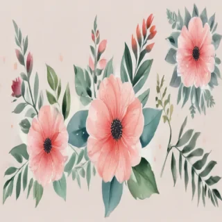 watercolor flowers clipart
