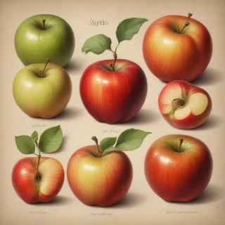 drawings of apples