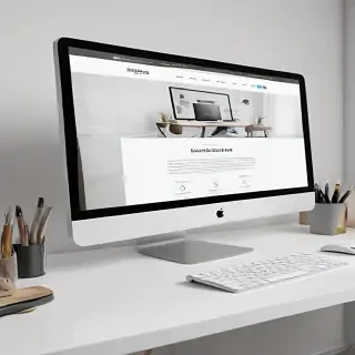computer website mockup