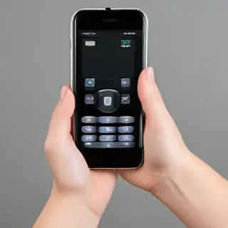 hand holding phone png