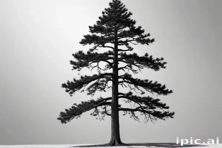 pine tree clip art black and white