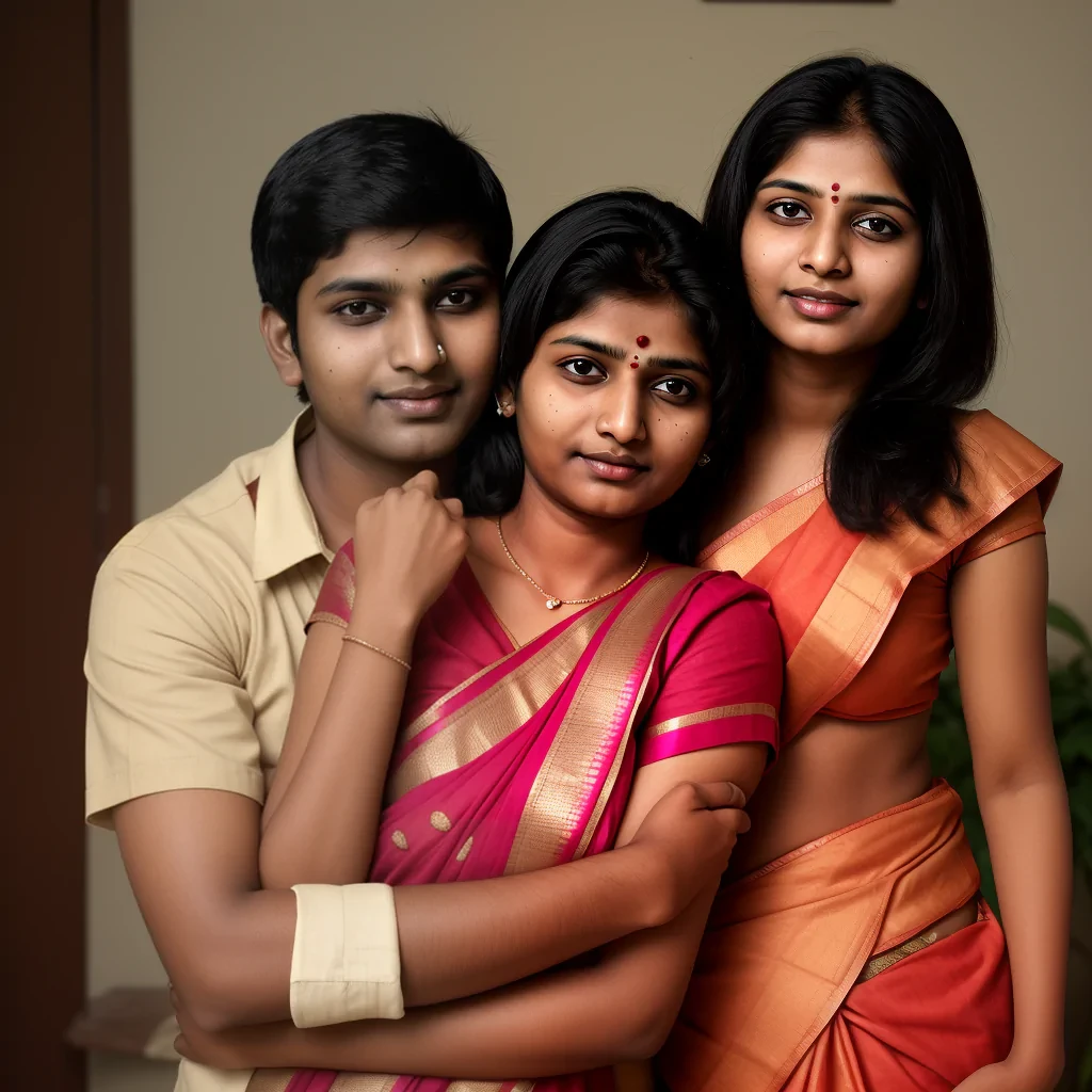 indian son with mom