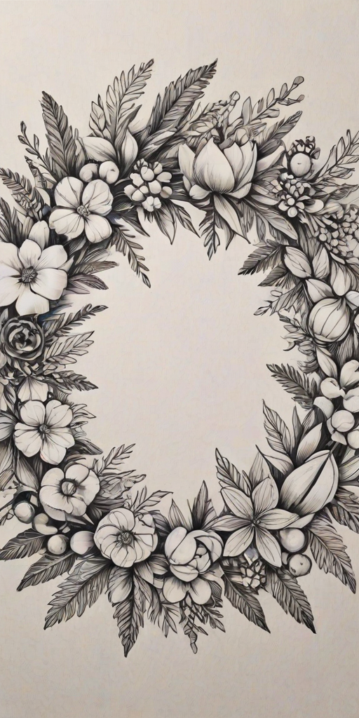 wreath drawing