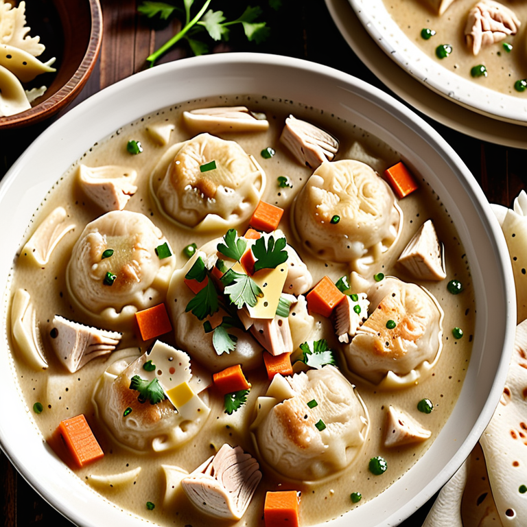 chicken and dumplings with tortilla
