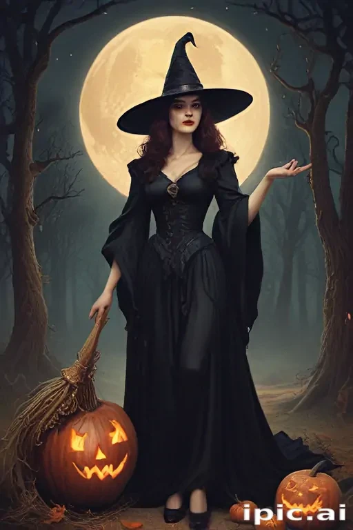vintage witch art