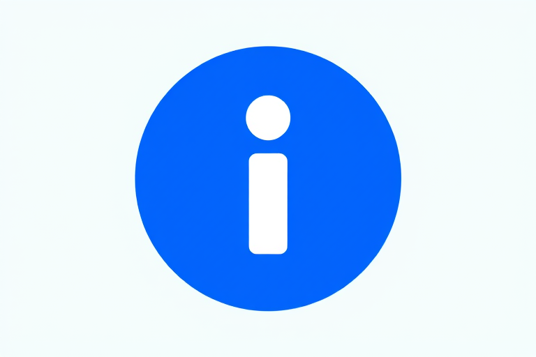 Create a high-resolution blue information icon featuring a bold white letter "i" in the center, use a DSLR camera with a 50mm lens, aperture set to f/2.8, shutter speed at 1/200 sec, and ISO 100, captured from a straight-on view with soft diffuse lighting to enhance the clarity and vibrancy of the colors.