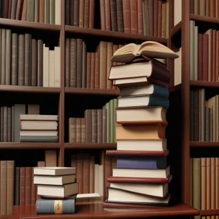 book stack png
