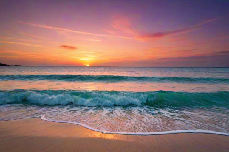 beach background sunset