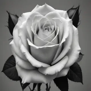 roses clipart black and white