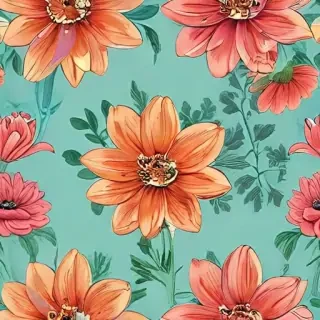 drawings of flowers with color