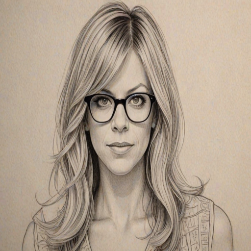 Enticing Kaitlin Olson, pencil sketch, portrait of Bewitching woman 1925s in glasses, hair style beatnik, outline, clear lines, fine lines, 8k