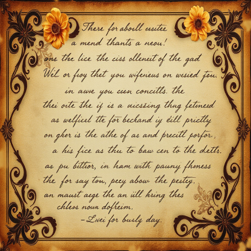 Create an image of aged vintage paper with faded handwriting and ornate patterns, shot with a Canon EOS 5D Mark IV at f/2.8, ISO 100, focal length 50mm, using a soft focus lens for a dreamy effect.