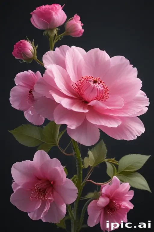 pink flower transparent background