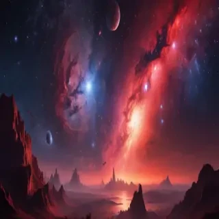 galaxy red wallpaper