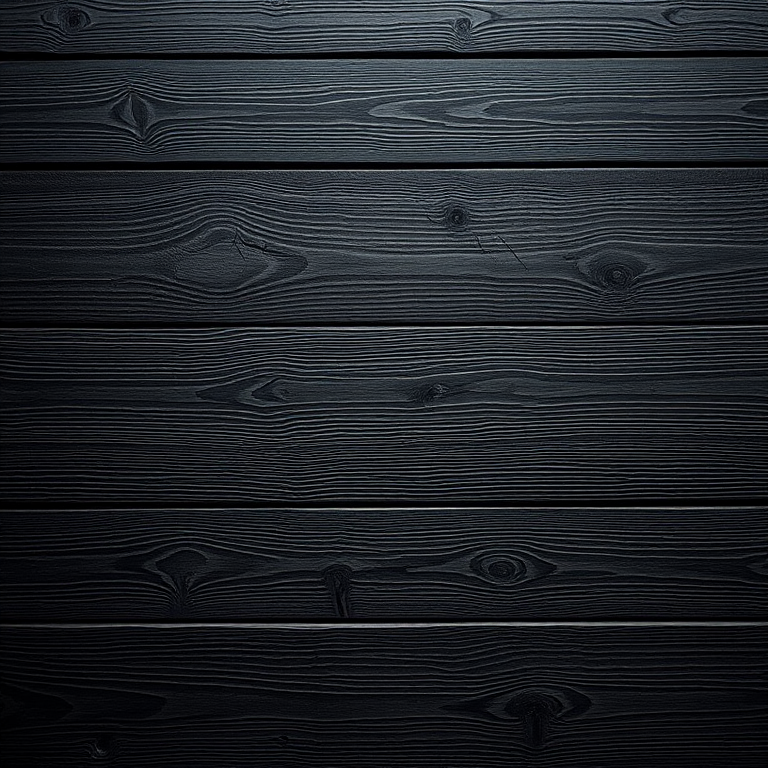 Generate a high-resolution image of dark wooden planks arranged in a horizontal pattern, using a DSLR camera with a 50mm lens, aperture set to f/2.8, ISO 100, and a shallow depth of field for enhanced texture and detail, captured from an overhead angle.