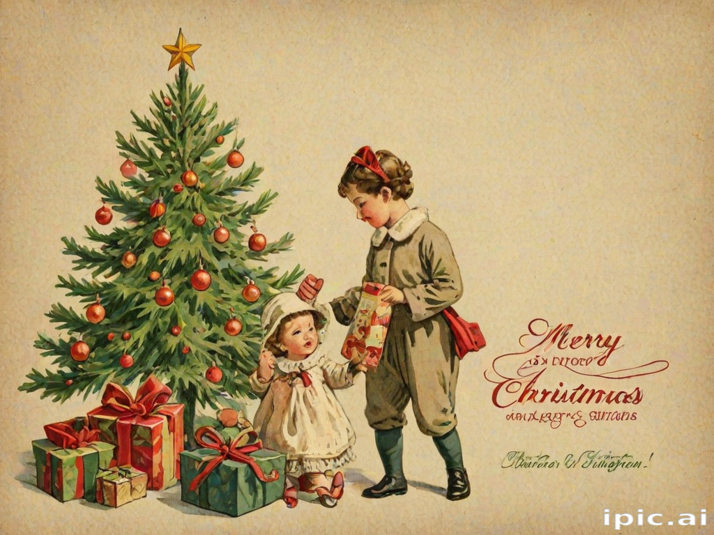 merry christmas images vintage