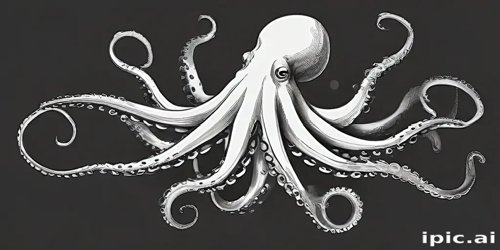 octopus clip art black and white