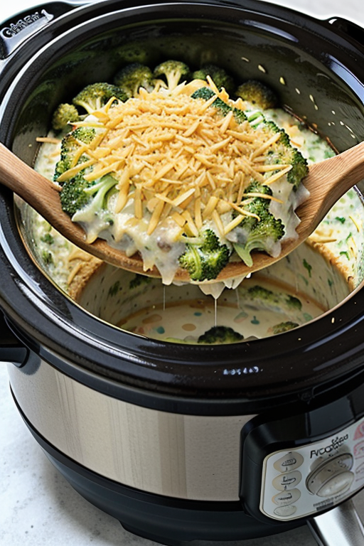 crockpot broccoli casserole with rice