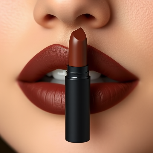 Rich chocolate brown lip stain "Cocoa Velvet" with matte finish and warm undertones, perfect for autumn looks and deep skin tones, long-lasting and transfer-proof