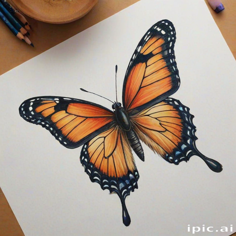 drawing butterfly