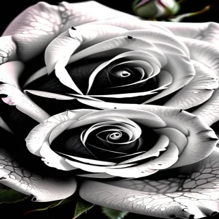 black and white rose background