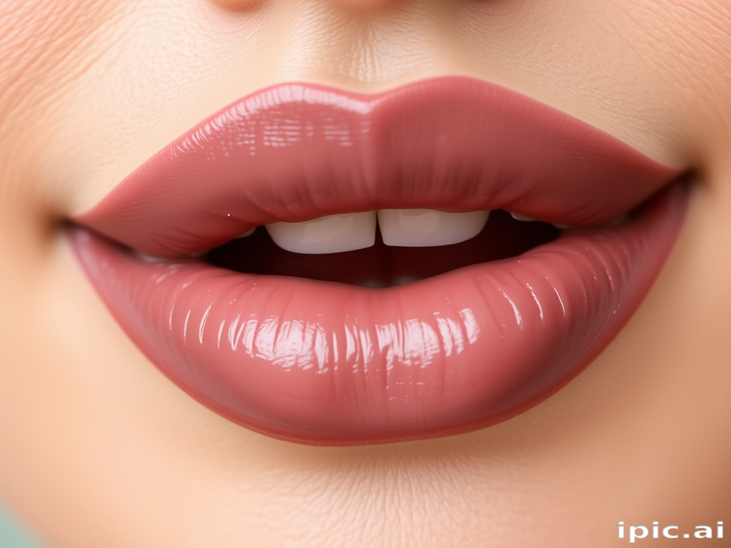 Muted mauve lip cream with a cushiony texture enhances lips' natural fullness, creating a soft, romantic look perfect for everyday wear